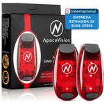 kit leds de segurança para bicicleta 2 unidades apace vision vermelho a-mbi