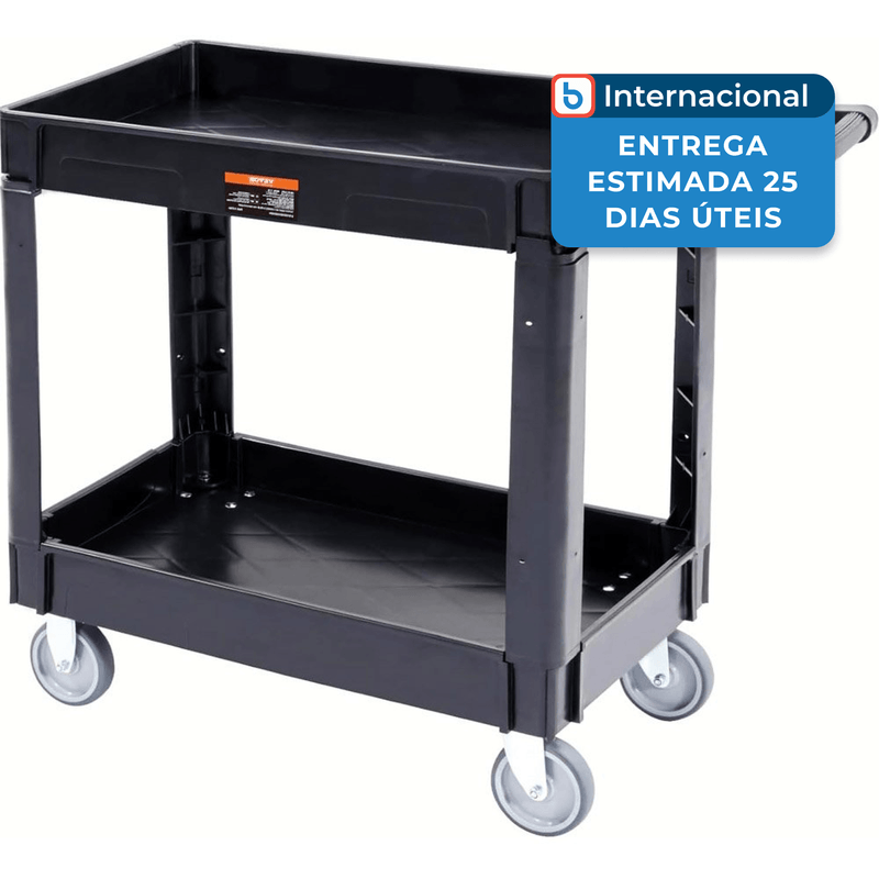 carrinho de servico com rodinhas multiuso vevor 550lbs preto a-mbi