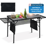 mesa para churrasco com painel solar de 45w bolsa ajustavel workoot preto a-mbi