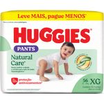 fralda roupinha huggies natural care tamanho xg 56 unidades