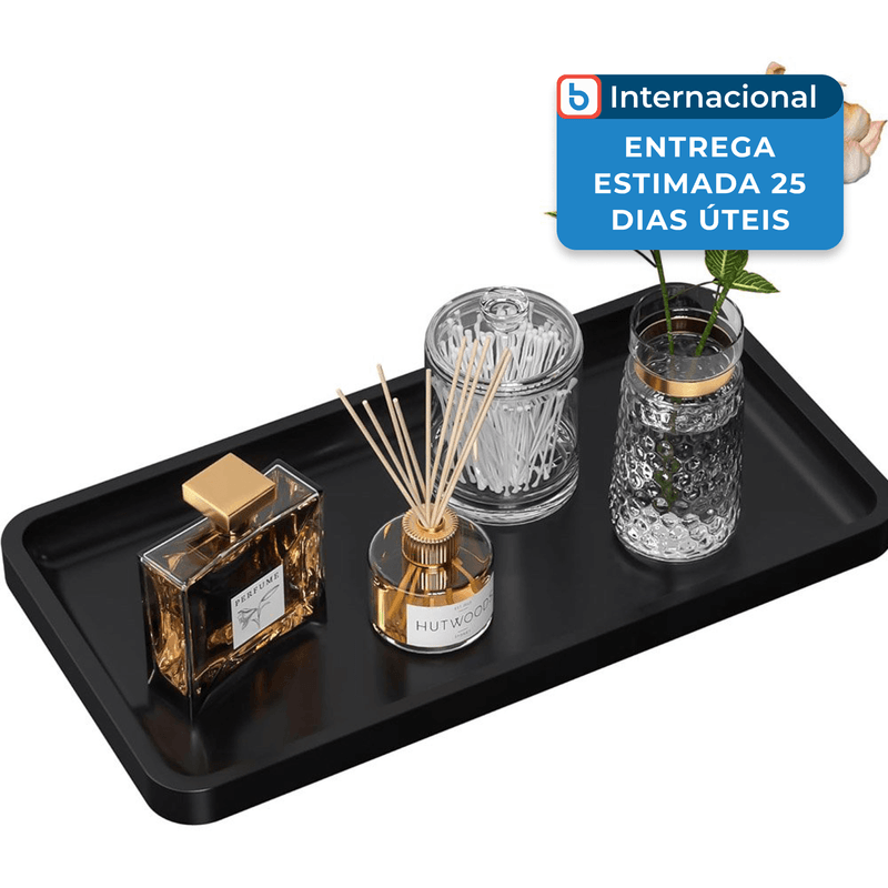 bandeja weenson de bancada de bambu para comodas preto a-mbi