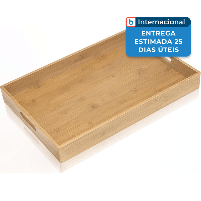 bandeja de servir café da manhã krismax de bambu a-mbi