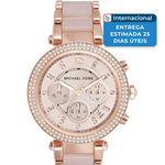 relógio feminino michael kors ouro rosa a-mbi