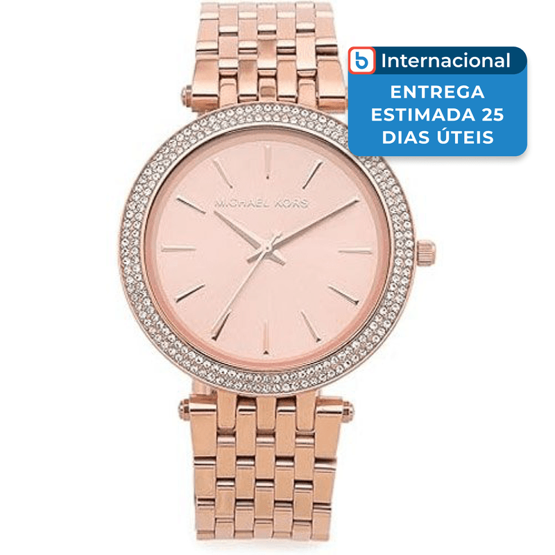 relógio feminino michael kors ouro rosa mk3192 a-mbi