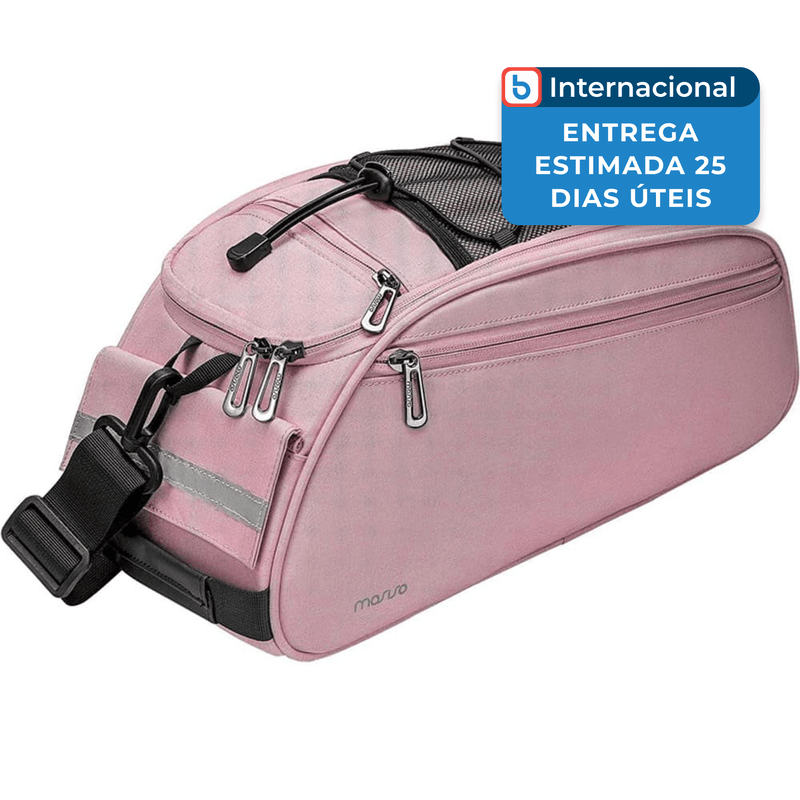 bolsa de bagageiro para bicicleta mosiso rosa a-mbi