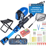 conjunto vara de pescar 5,6 pés codek infantil colorido a-mbi