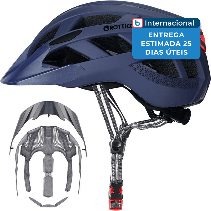 capacete de bike tamanho g grottico azul a-mbi