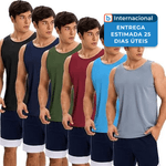 pacote de camisetas masculinas oygsieg academia 6 unidades colorida a-mbi
