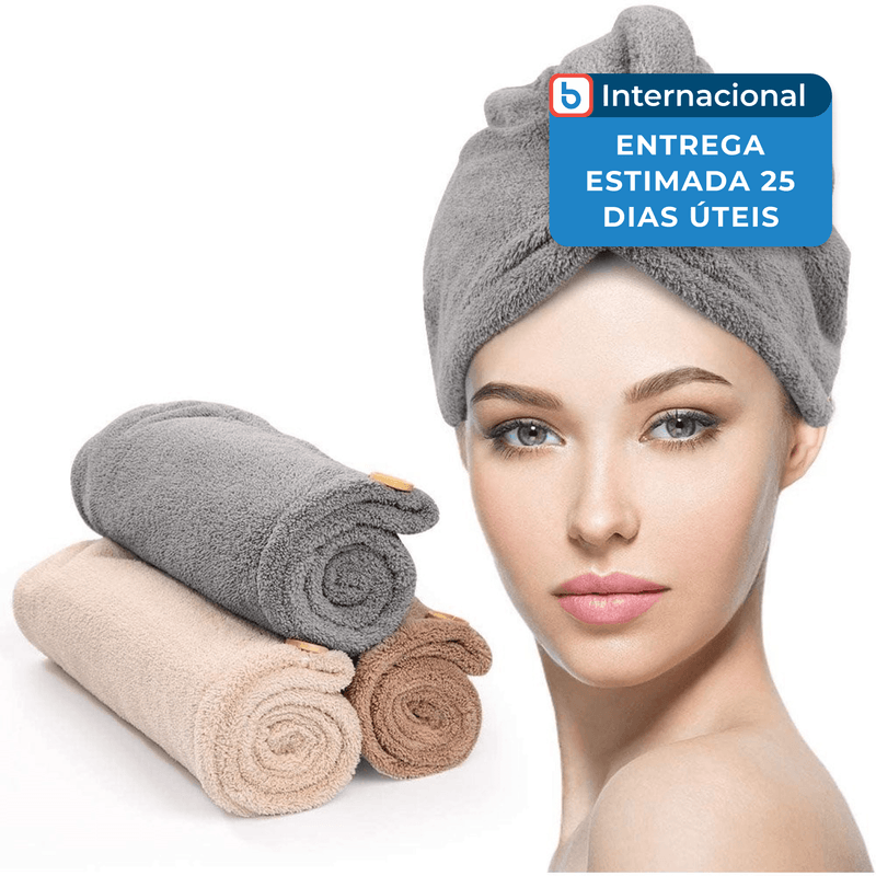 toalhas super absorventes microfibra yfong 3 peças colorida a-mbi