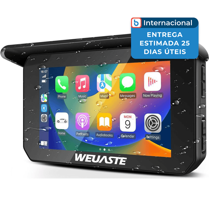navegador gps weuaste atual 12cm preto a-mbi