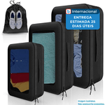 bolsa organizadora para viagem safispiral 4 peças preto a-mbi