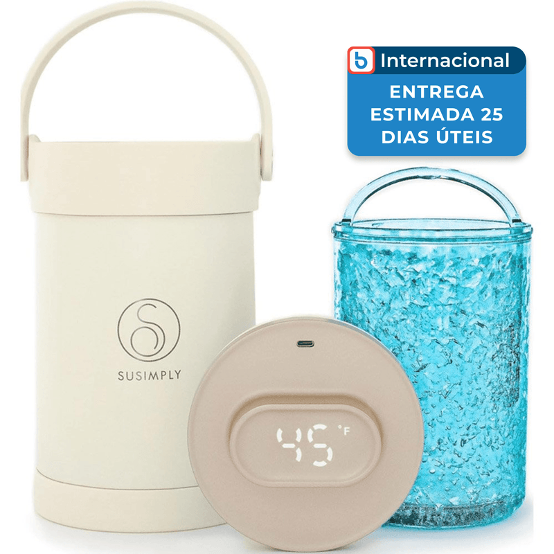 garrafa termica para armazenar leite materno susimply 2 litros marfim a-mbi