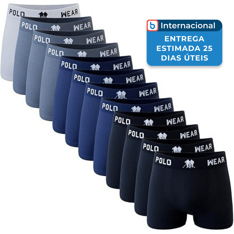 pacote 12 cuecas microfibra polo coloridas a-mbi