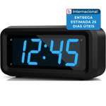 despertador digital pequeno kwanwa led preto/azul a-mbi