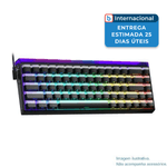 teclado gamer aula com fio 68 teclas rgb preto a-mbi
