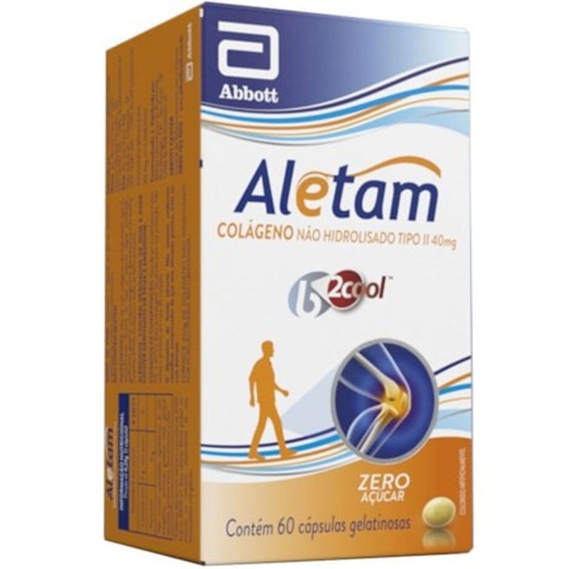 aletam colágeno 40mg 60 cápsulas gelatinosas abbott