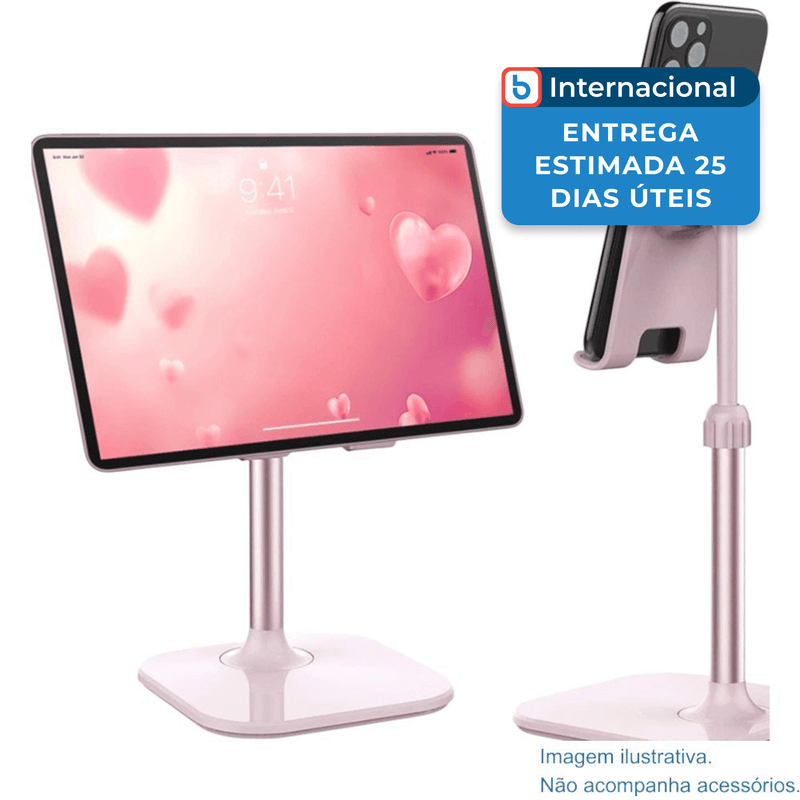 suporte de mesa para celular doboli rosa a-mbi