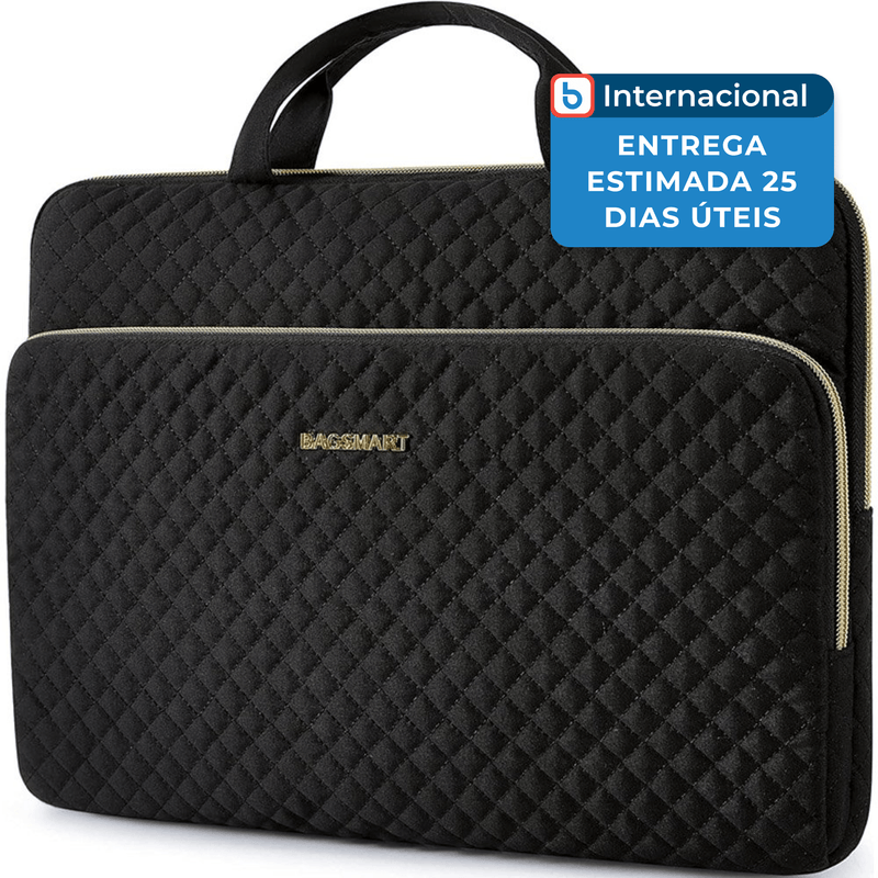 bolsa para notebook 15,6" com alça de ombro bagsmart preto a-mbi
