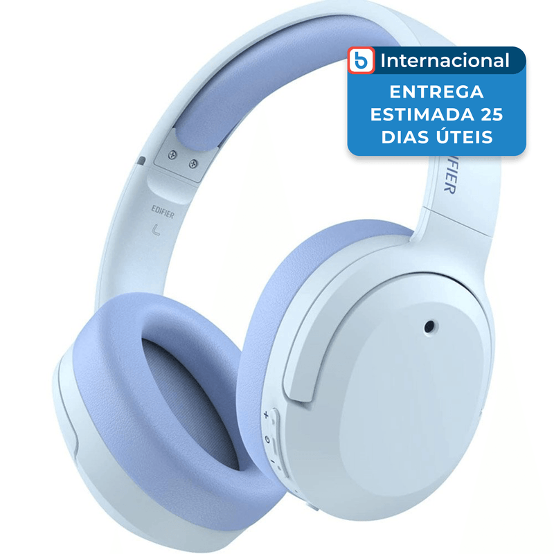 headphone sem fio com cancelamento de ruído edifier w820nb azul a-mbi