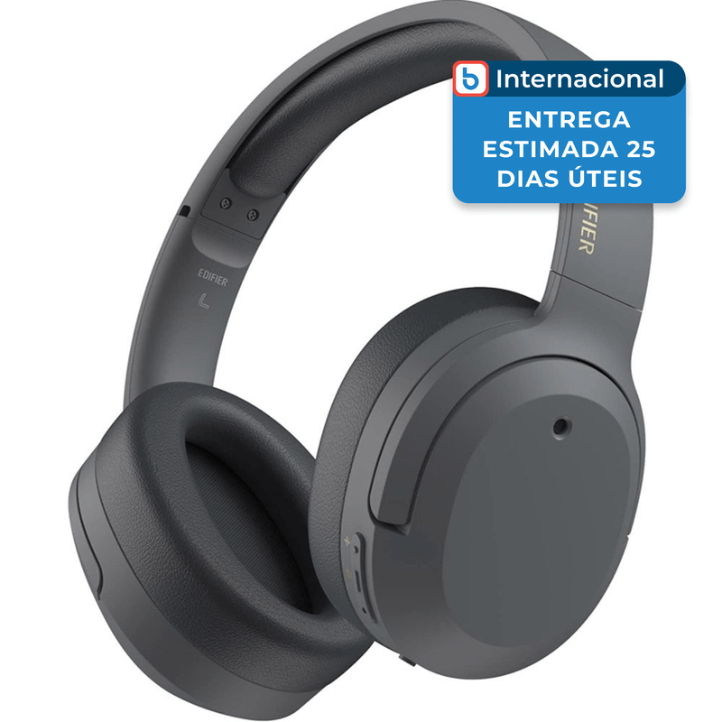 headphone sem fio com cancelamento de ruído edifier w820nb cinza a-mbi