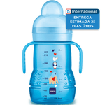 copo com canudinho 227ml para crianças de 1 a 3 anos mam azul a-mbi