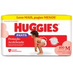 fralda huggies descartável proteção acolchoada tamanho m 100 unidades