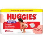 fralda huggies descartável proteção acolchoada tamanho xg 80 unidades