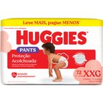 fralda huggies descartável proteção acolchoada tamanho xxg 72 unidades