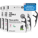 conjunto de fio dental the humble carvão 200 peças a-mbi