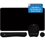kit mousepad ergonômico wb com 4 peças preto a-mbi