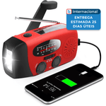 rádio de emergência runningsnail usb vermelho a-mbi