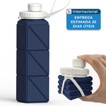 garrafa dobrável beautail 600ml azul a-mbi