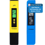 kit medidor digital de ph e tds 3 em 1 vivosun azul e amarelo a-mbi