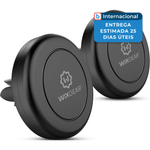 suporte magnético para celular de carro wixgear 2 peças preto a-mbi
