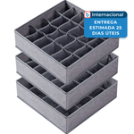 organizador de roupas criusia 3 peças cinza a-mbi