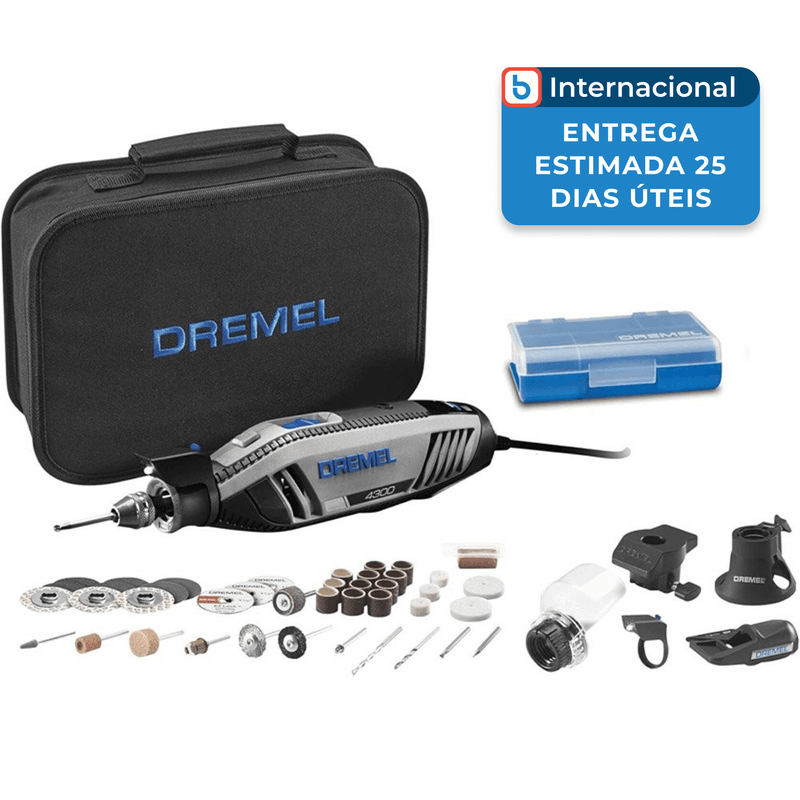 kit de ferramentas dremel 4300-5/40 com 45 peças preto a-mbi
