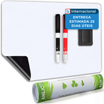 quadro magnético para geladeira anliote com 2 marcadores e apagador branco a-mbi