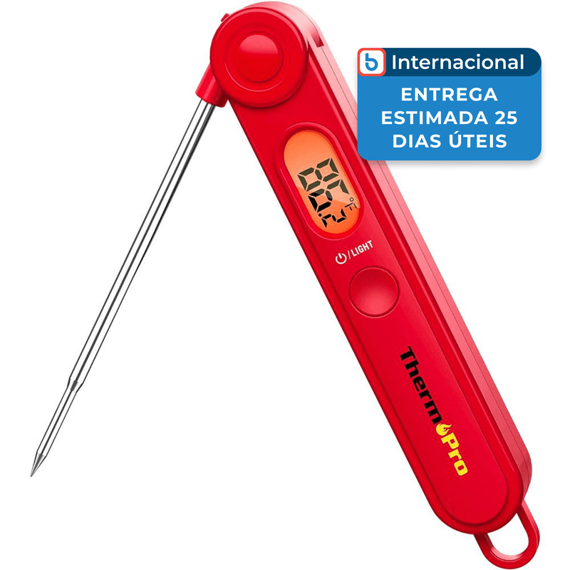 termômetro para alimentos tp03b vermelho thermopro a-mbi
