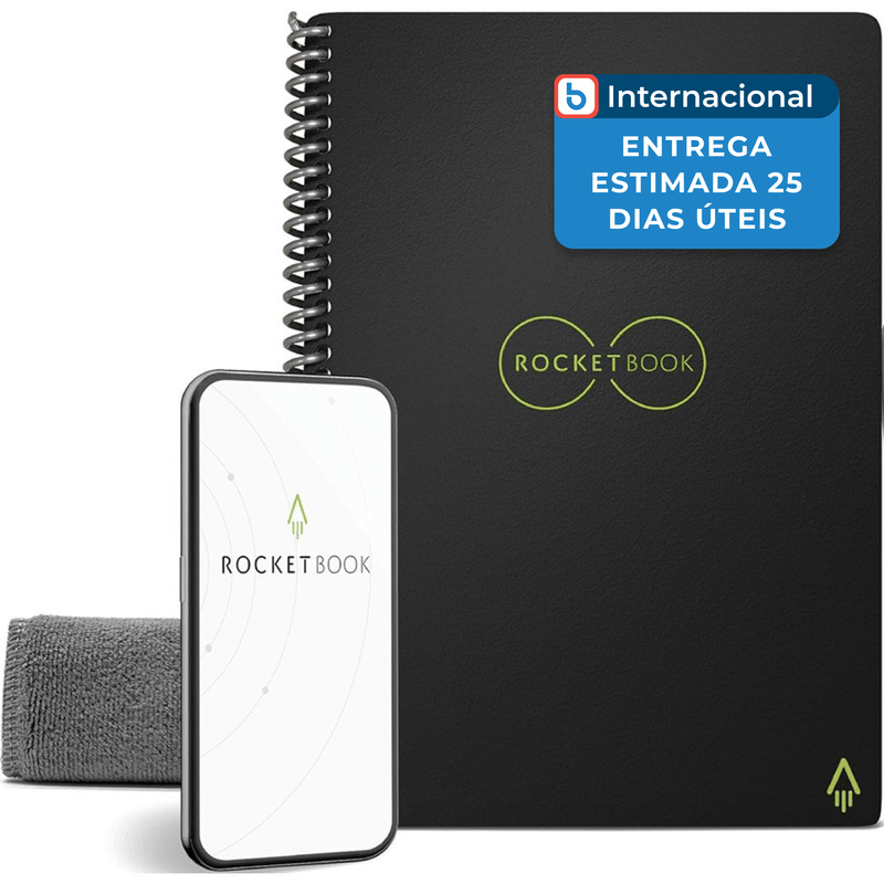 caderno rocketbook 6x8,8 polegadas preto a-mbi