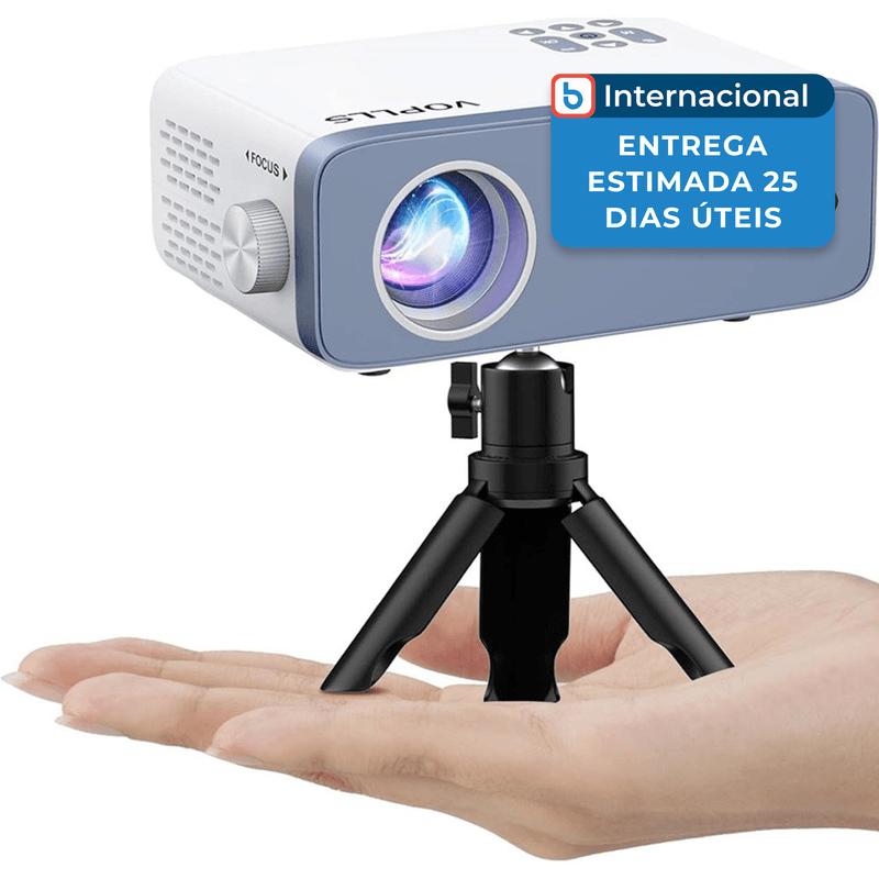 mini projetor voplls 1080p branco a-mbi
