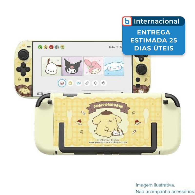 capa para nintendo switch kuitmor temático bdg amarelo/preto a-mbi
