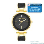 relógio feminino anne klein preto/amarelo a-mbi