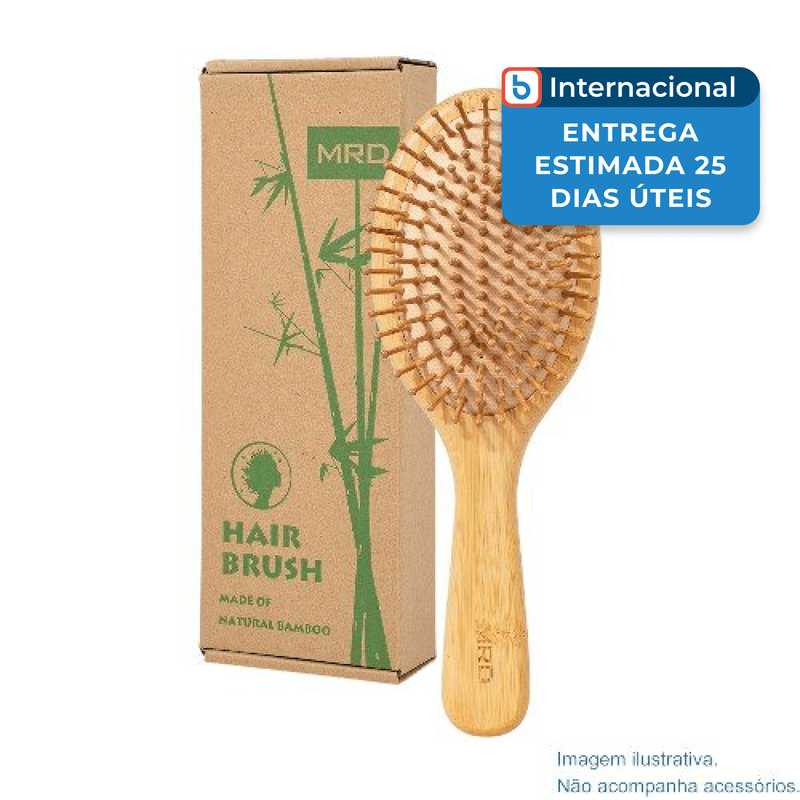 escova mrd para cabelo bambu madeira a-mbi
