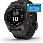 smartwatch garmin fenix 7s pro com gps e carregamento solar 42mm preto a-mbi