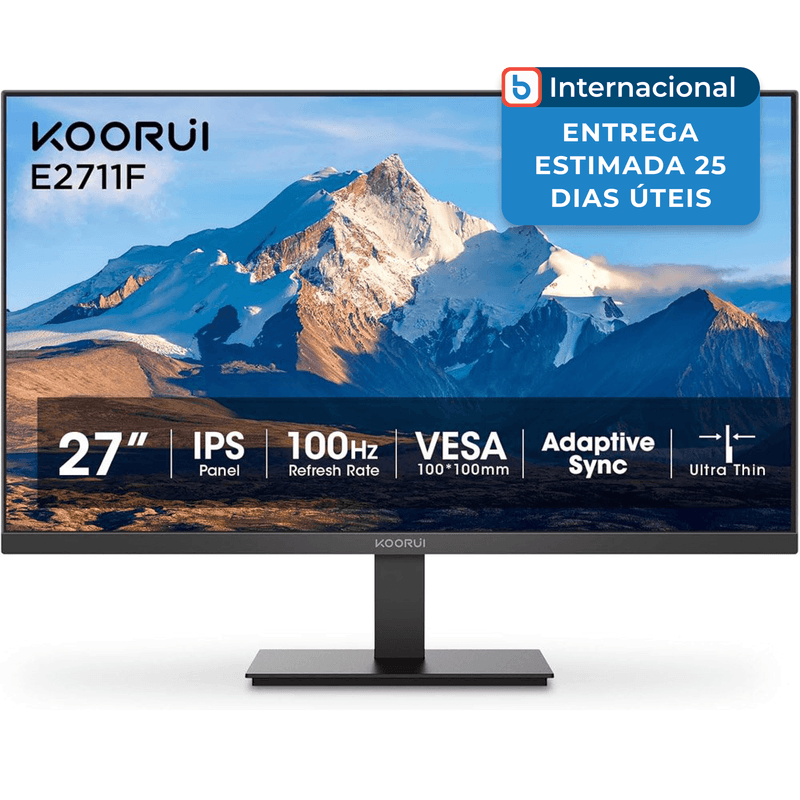monitor koorui 27" 1080p 4ms preto a-mbi