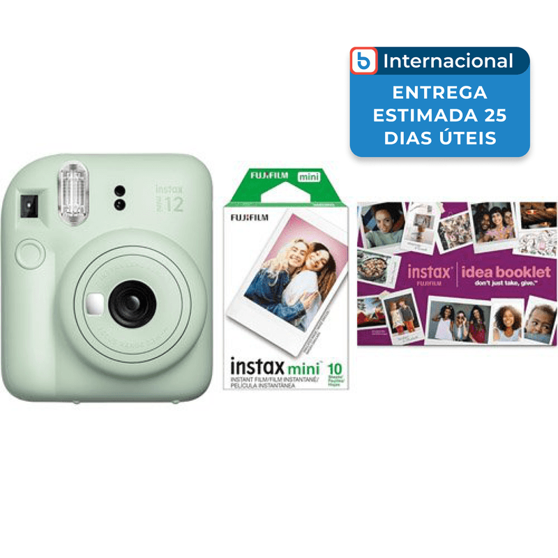 Câmera Fujifilm Instax Mini 12 com 10 Folhas Verde