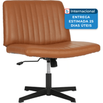 cadeira sem braços de escritório ajustável fdw marrom a-mbi