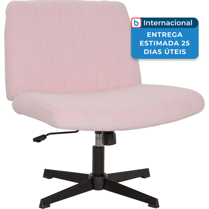 cadeira sem braços de escritório ajustável fdw rosa a-mbi