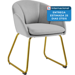 cadeira de penteadeira yaheetech veludo cinza a-mbi