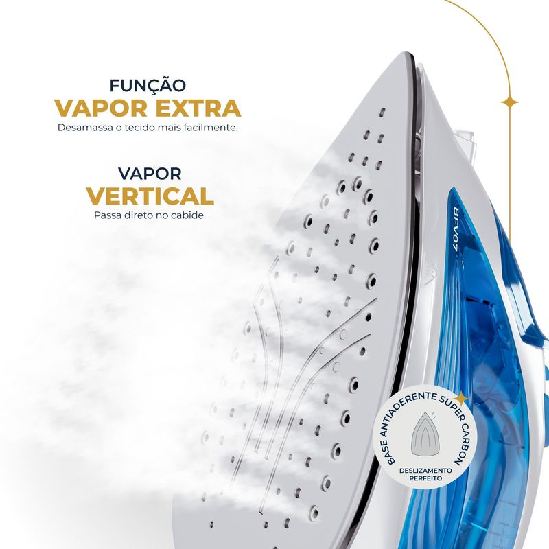 ferro de passar a vapor britâni azul bfv07